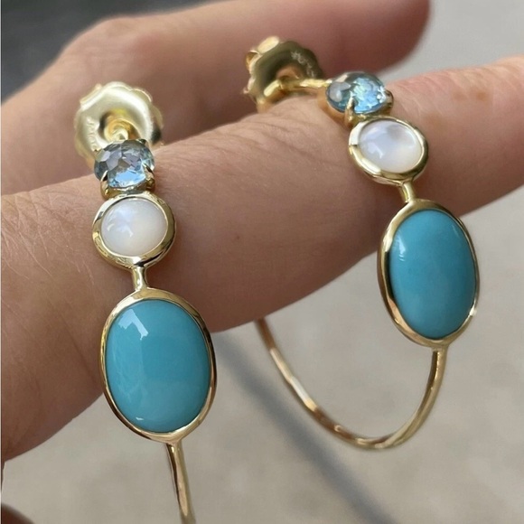 Ippolita 18K Gold Hoop Earrings - Picture 2 of 3